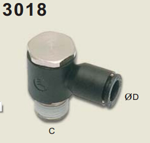 legris樂(lè)可利絞接式接頭， BSPT(即PT斜螺紋)3108