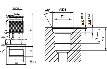 測(cè)壓接頭 EMA3 外螺紋測(cè)試點(diǎn)接頭 - 連接螺紋M16x2、PARKER卡套接頭、PARKER接頭