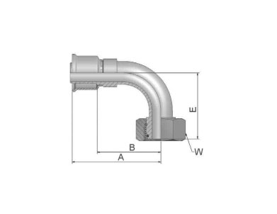 Parker膠管派克膠管接頭26系列1CF26公制24°錐內(nèi)螺紋帶O形圈 輕系列 90°接頭、parker球閥、PARKER接頭